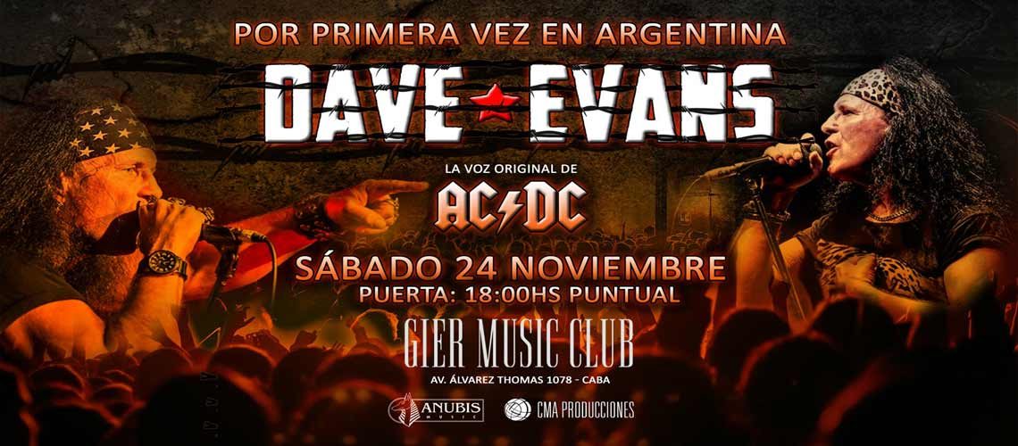 Dave Evans, la voz original de AC/DC llega a la Argentina